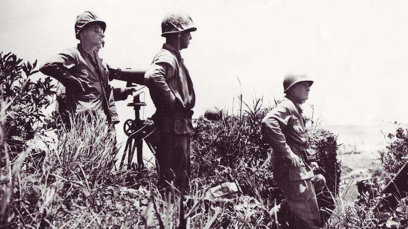 General Simon Bolivar Buckner, Jr. died after he was struck by a Japanese artillery shell.
