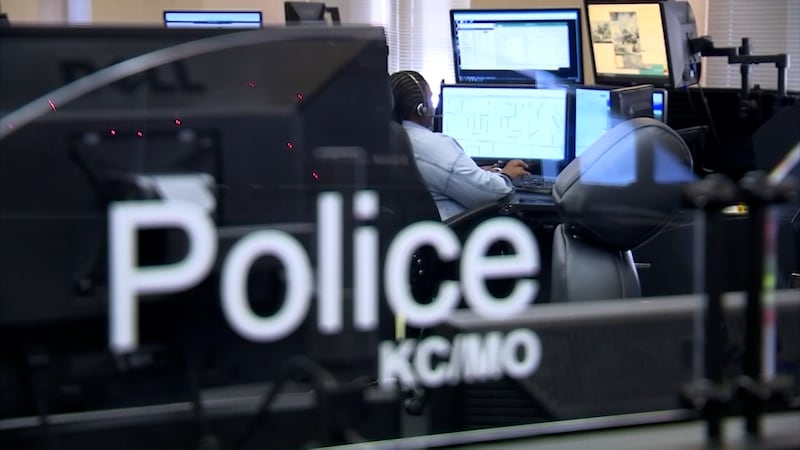 FILE — The 911 call center at the Kansas City Police Department.
